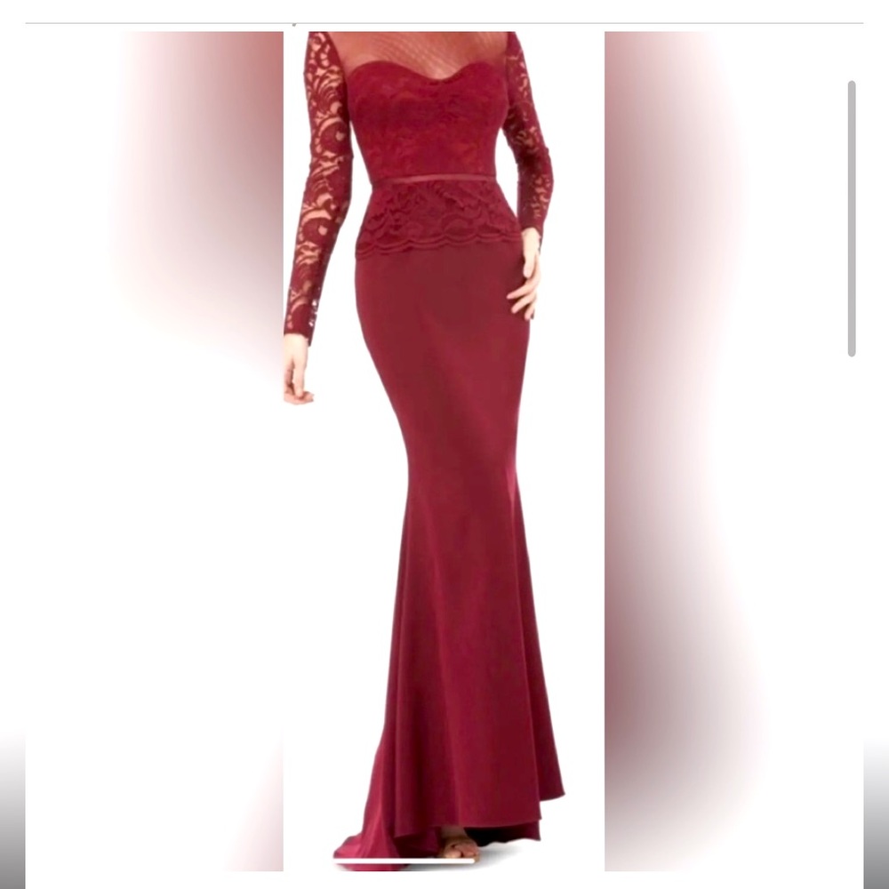 JS Collection Maxi dress  long sleeve size 2 !!!Cabernet color !!!